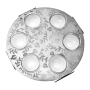 Seder Plate with Pomegranate Design & Swarovski Stones by Dorit Judaica - 2