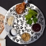 Seder Plate with Pomegranate Design & Swarovski Stones by Dorit Judaica - 3