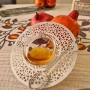 Dorit Judaica Stainless Steel & Glass Honey Dish for Rosh Hashanah- Modern Floral Design - 6
