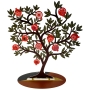 Dorit Judaica Pomegranate Tree Sculpture With Home Blessings - 1