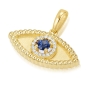 Yaniv Fine Jewelry 18K Gold Evil Eye Pendant with Sapphire Stone - 2