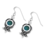 Eilat Stone and Silver Pomegranate Earrings  - 2