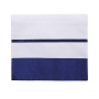 Super Acrylic Shabbat Tallit - Dark Blue Stripes - With Kippah and Bag - 4