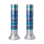 Yair Emanuel Aluminum Stacked Ring Candlesticks - Choice of Colors - 2