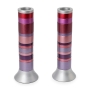 Yair Emanuel Aluminum Stacked Ring Candlesticks - Choice of Colors - 7