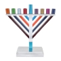 Yair Emanuel Enamel Painted Chabad Hanukkah Menorah - Multicolored - 2