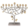 Yair Emanuel Hanukkah Menorah – Pomegranate Tree (Includes a bonus Hanukkah blessings booklet) - 2