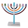 Yair Emanuel Large Traditional Multicolored Hanukkah Menorah - 2