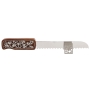 Yair Emanuel Wooden Challah Knife with Stand - Pomegranates - 2