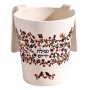 Yair Emanuel Bamboo Washing Cup - Blessing with Flowers - 1