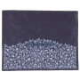 Yair Emanuel Embroidered Challah Cover - Tiny Pomegranates - Blue with Blue Design - 1