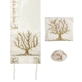 Tree of Life: Yair Emanuel Embroidered Polysilk Tallit (Gold) - 1