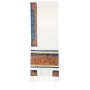 Yair Emanuel Fully Embroidered Cotton Jerusalem Tallit Set - Colorful - 2