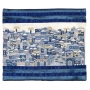 Yair Emanuel Fully Embroidered Cotton Jerusalem Tallit (Prayer Shawl Set) – Blue - 7