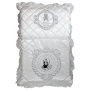 Embroidered Satin Bris Pillow with Baba Sali and Chair of Elijah - 1