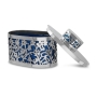 Bier Judaica 925 Sterling Silver Etrog Box With Floral Design (Choice of Colors) - 4