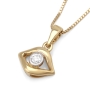 Chic Evil Eye 14K Gold Pendant Necklace With Diamond - 2
