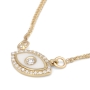 Diamond-Accented Evil Eye 14K Yellow Gold Pendant Necklace - 2
