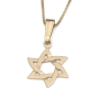 Exclusive 14K Gold Wavy Star of David Pendant Necklace - 1