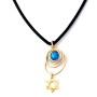 Gold Filled and Blue Opal Little Star of David Necklace - 1