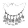 Traditional Yemenite Art Handcrafted Sterling Silver Filigree Necklace With Flower and Teardrop Designs - 1