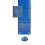 Flowers: Yair Emanuel Embroidered Tallit (Blue) - 1