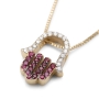 Ruby & White Diamond-Accented 14K Yellow Gold Hamsa Necklace - 2