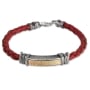 Shema Yisrael: Leather, Gold and Silver Unisex Bracelet (Variety of Colors) - Deuteronomy 6:4 - 2