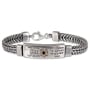 Shema Yisrael: Sterling Silver Men's Bracelet with Gold Star of David - 1