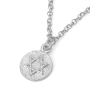 Priestly Blessing Sculpted Sterling Silver Star of David Pendant Necklace - 3