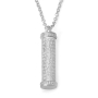72 Holy Names: Sterling Silver Mezuzah Pendant Necklace - 2