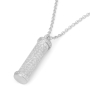 72 Holy Names: Sterling Silver Mezuzah Pendant Necklace - 3