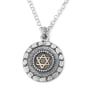 Stone Window: Silver Necklace with Gold Star of David - 1