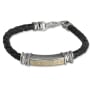 Ani Ledodi: Leather, Gold and Silver Unisex Bracelet (Variety of Colors) - 3