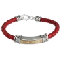 Ani Ledodi: Leather, Gold and Silver Unisex Bracelet (Variety of Colors) - 2