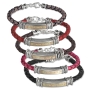 Ani Ledodi: Leather, Gold and Silver Unisex Bracelet (Variety of Colors) - 7