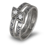 Sterling Silver Blessings Rings with Cubic Zirconia Stone Triangle - 2