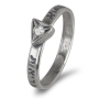 Sterling Silver Blessings Rings with Cubic Zirconia Stone Triangle - 1