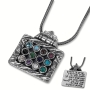 Sterling Silver Hoshen Pendant with Gemstones - 1