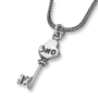 Sterling Silver Kabbalah Key Necklace with Chrysoberyl - 2