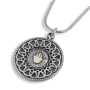 Hamsa Sterling Silver and Gold Filigree Necklace - 2
