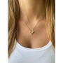 18K Gold Menorah Pendant Necklace With White Diamonds By Yaniv Fine Jewelry - 7