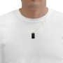Gold Plated Onyx Men's Psalm 67 Necklace with Micro-Inscribed Menorah and Star of David - 4