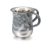 Modern Netilat Yadayim Washing Cup With Marble Motif (Choice of Colors) - 4