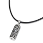 Galis Jewelry Sterling Silver Mezuzah Men's Necklace with Star of David - 2