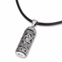 Galis Jewelry Sterling Silver Mezuzah Men's Necklace with Star of David - 1