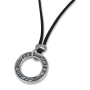 Galis Jewelry Silver Plated Kabbalah Blessings Men's Ring Necklace - 2