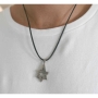 Galis Jewelry Silver Plated Star of David Men's Necklace - 2