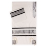 Ronit Gur Black and Silver Tallit with Blessing Set  - 3
