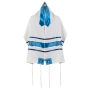 Ronit Gur Star of David Light Blue Tallit (Prayer Shawl) Set with Matching Kippah & Bag - 2